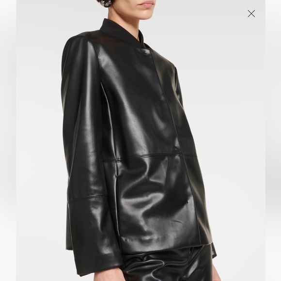 NWT New Season ‘S Max Mara ‘ Festoso' Faux Leather Jacket. Black: All Seasons. - Picture 7 of 16